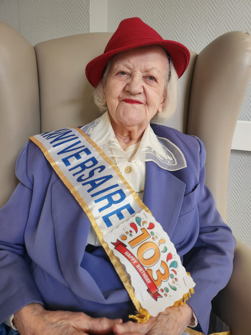 103 ans pour Madame S : un bel âge célébré à la Résidence La Harpe !