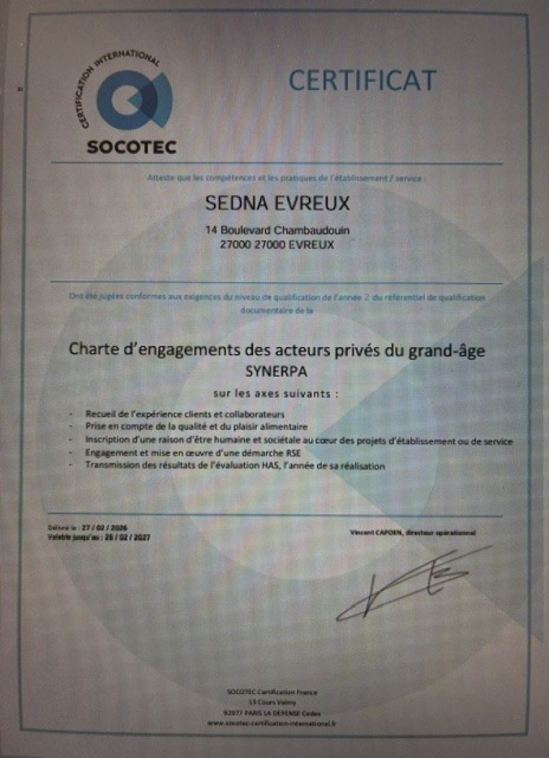 résidence médicalisée SEDNA France